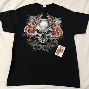 Skull and Dragon graphic tee